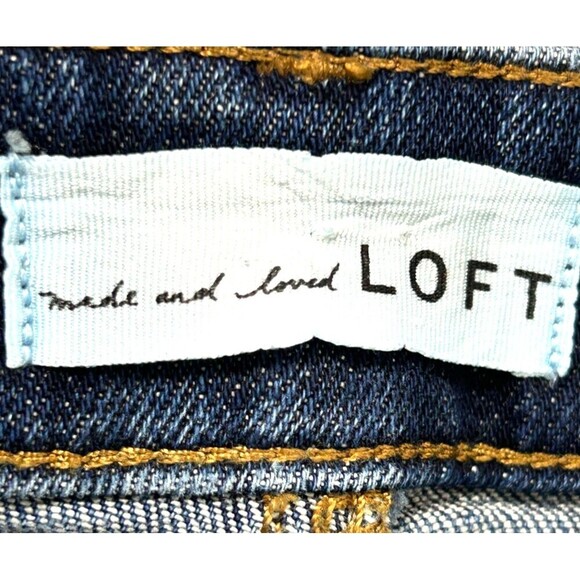 LOFT Curvy Skinny Mid Rise Women Jeans Size 10 30 Blue Slim Stretch Denim Jeans - Picture 10 of 12